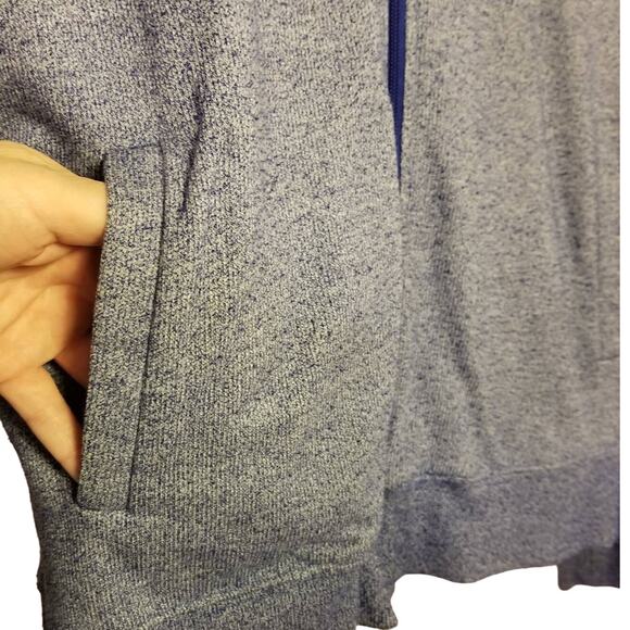 Beautiful Giant Full Zip Hoodie Size S Blue Heather Triangle Print Gorpcore Work - Picture 7 of 9